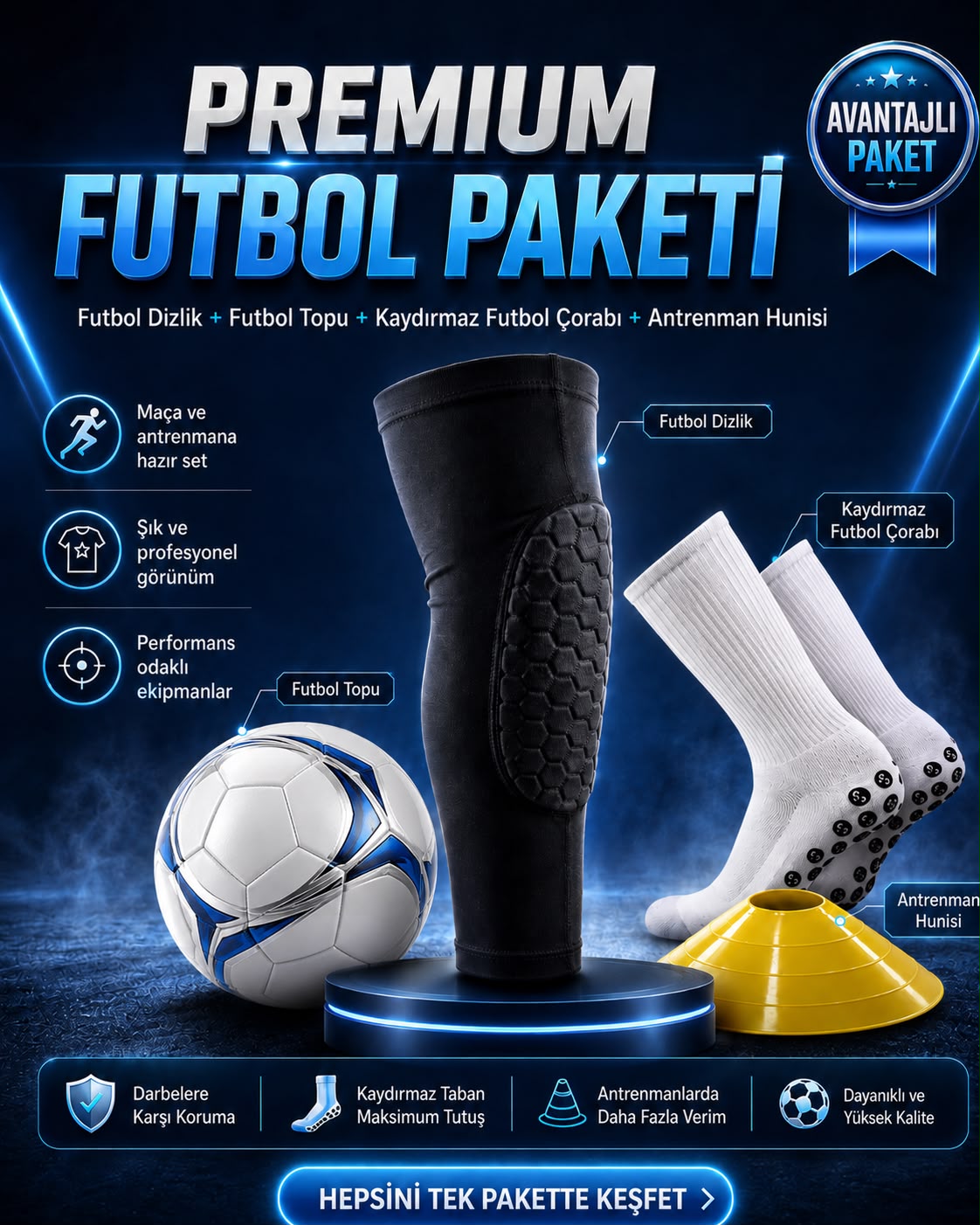 Premium Futbol Paketi – Sahaya Hazır Tam Set