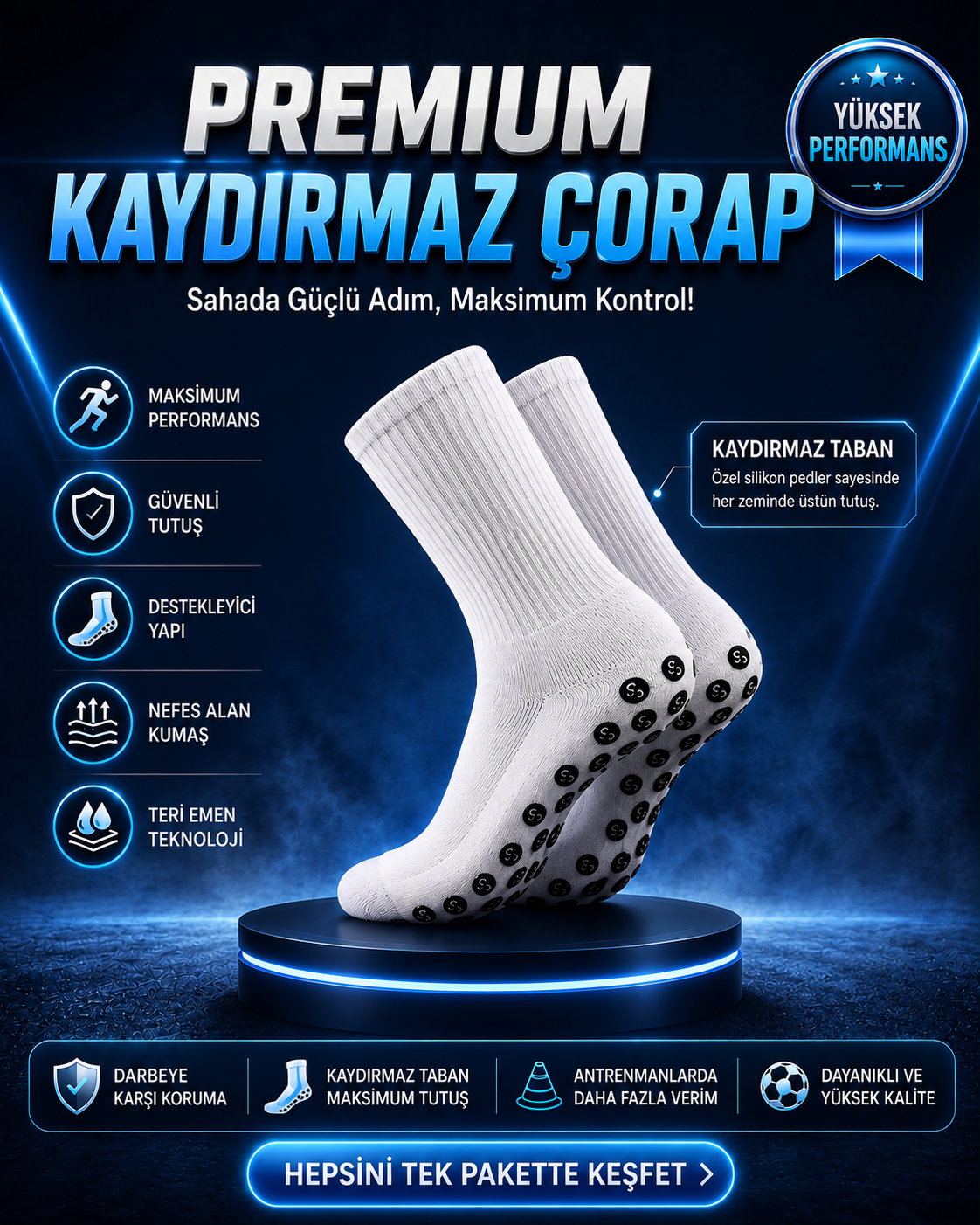 Kaydırmaz Çorap