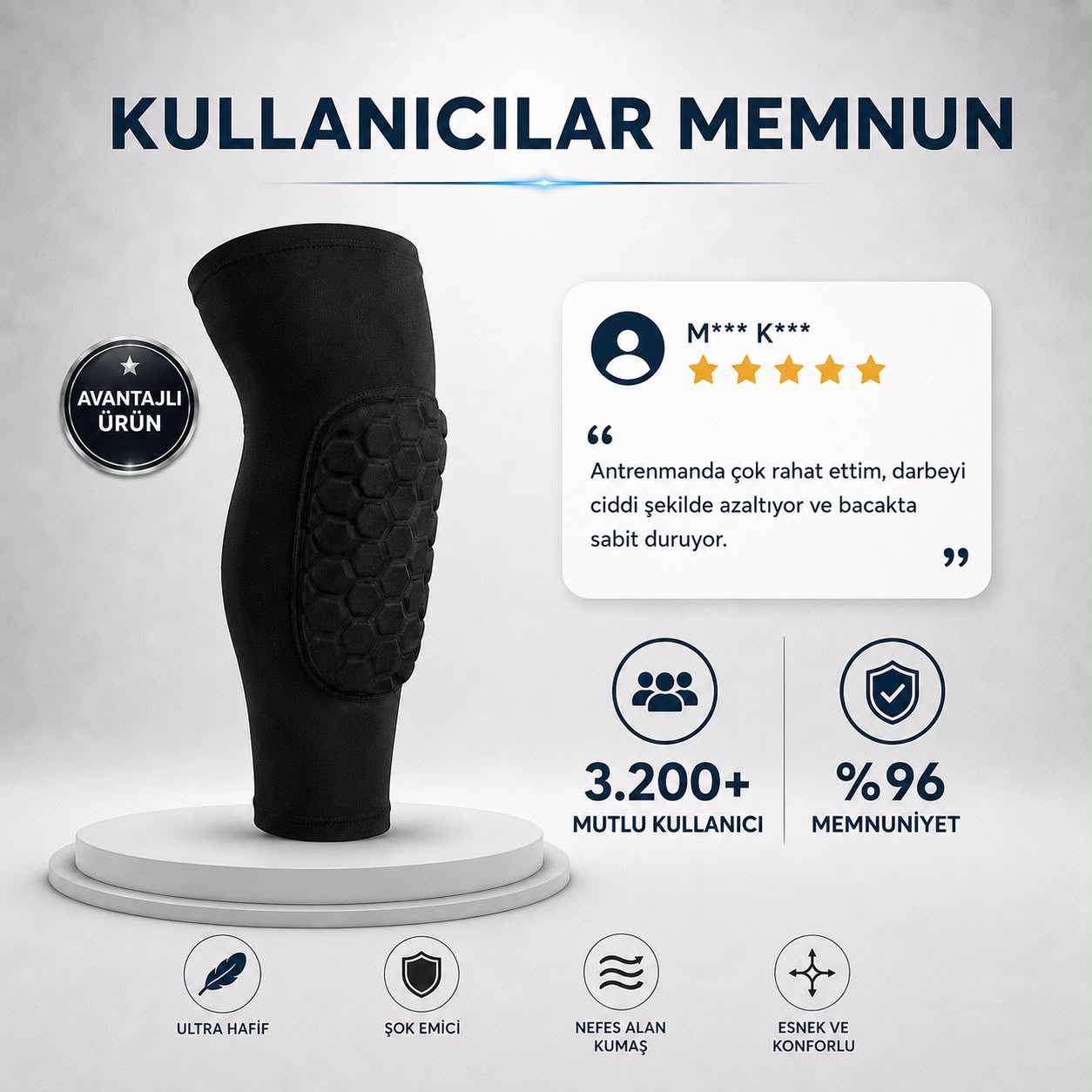 DizPower Sporcu Dizlik – Kaymaz & Koruyucu**